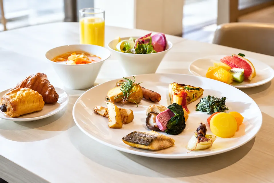ホテルインターゲート金沢の朝食ビュッフェ料理