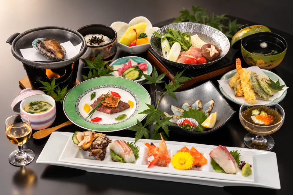 一の俣温泉グランドホテルのグレードアップ会席料理