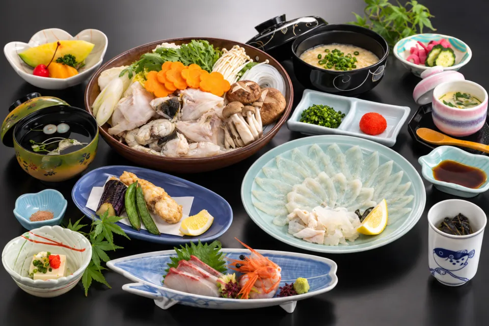 一の俣温泉グランドホテルのふぐ会席料理