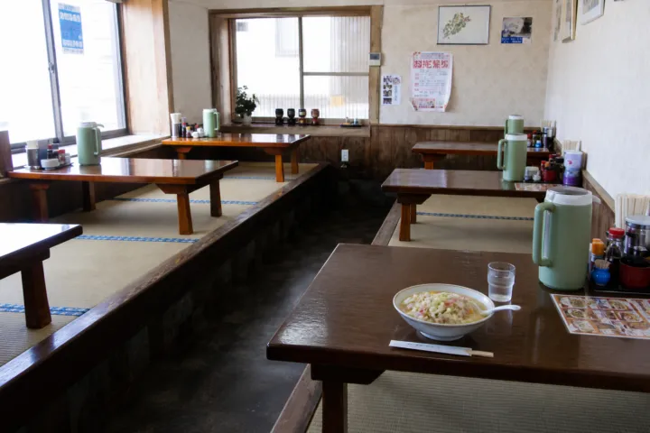 井手ちゃんぽん 本店の座敷席