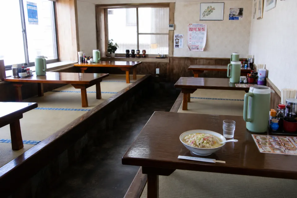井手ちゃんぽん 本店の座敷席