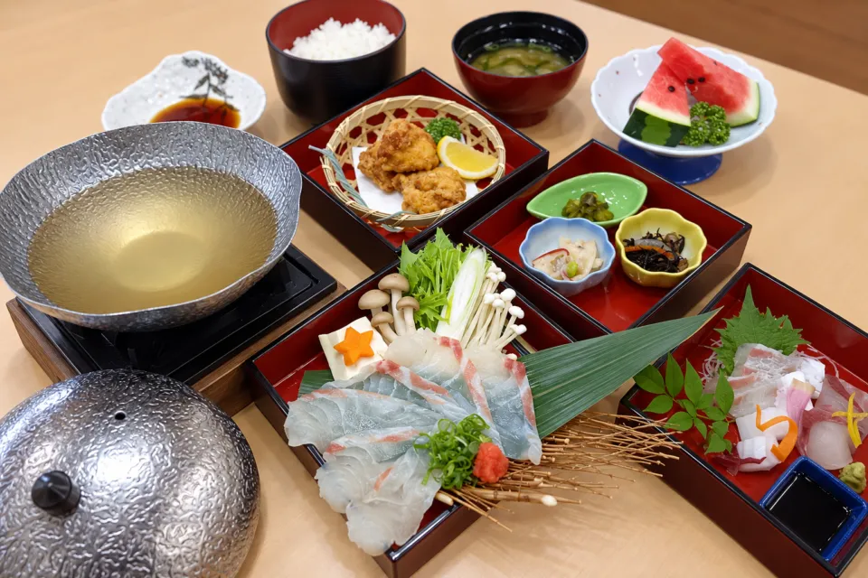 いきいき館レストランの鯛しゃぶしゃぶ御膳