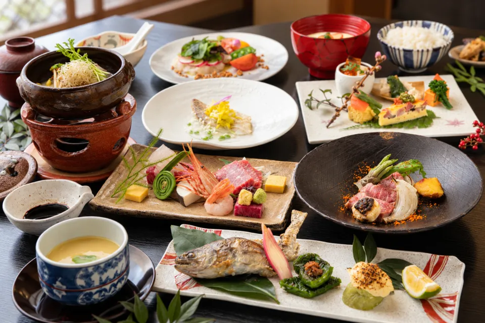 いこい旅館の会席料理の一例