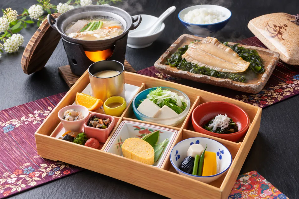 皆生菊乃家の和朝食の一例