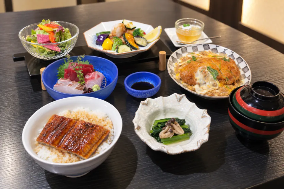 川越第一ホテルの団体向け夕食の和食メニュー例