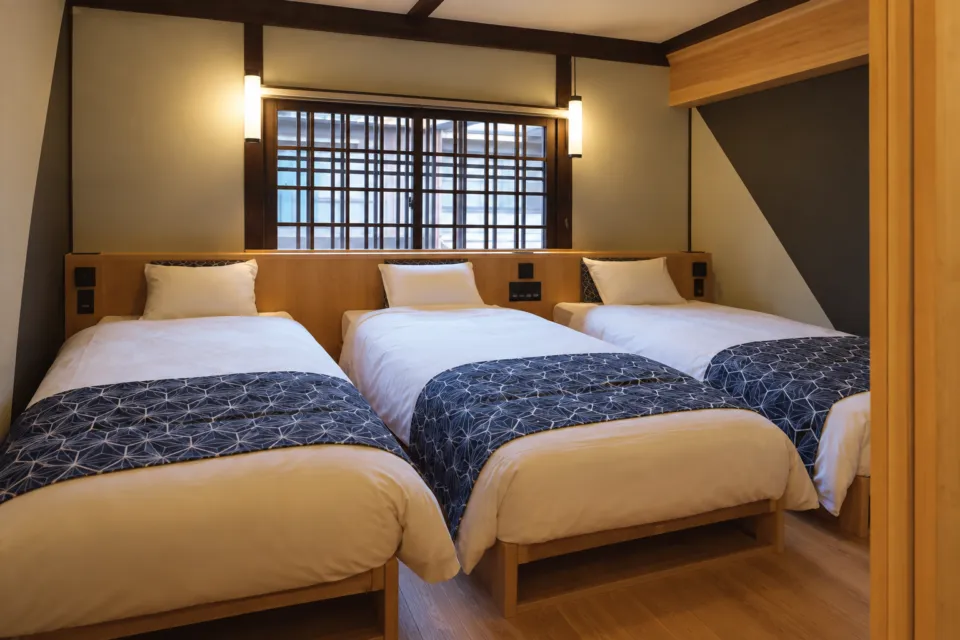 景勝館漣亭の別邸Villa ABIの寝室