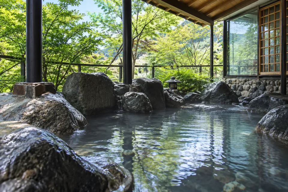 鬼怒川パークホテルズの岩の露天風呂