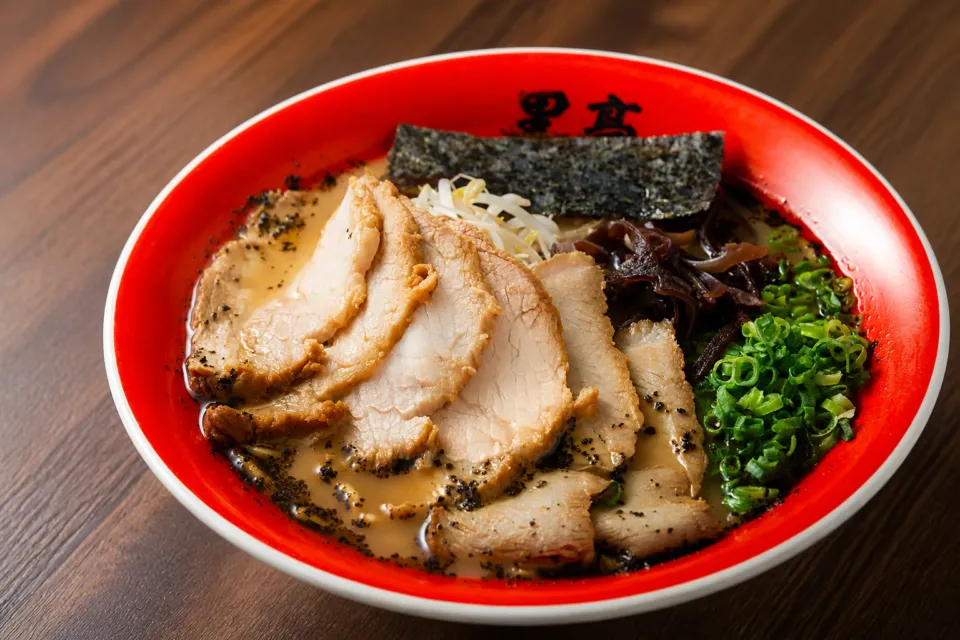 黒亭 本店のチャーシューをたっぷり盛ったモモチャーシューメン