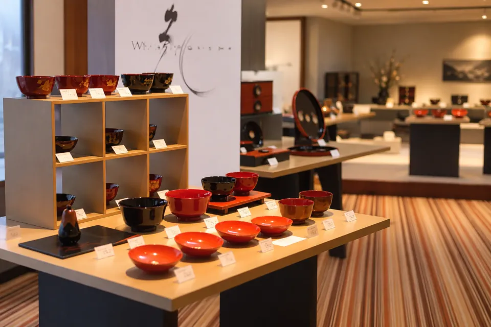 料理旅館今昔亭の館内売店の漆器