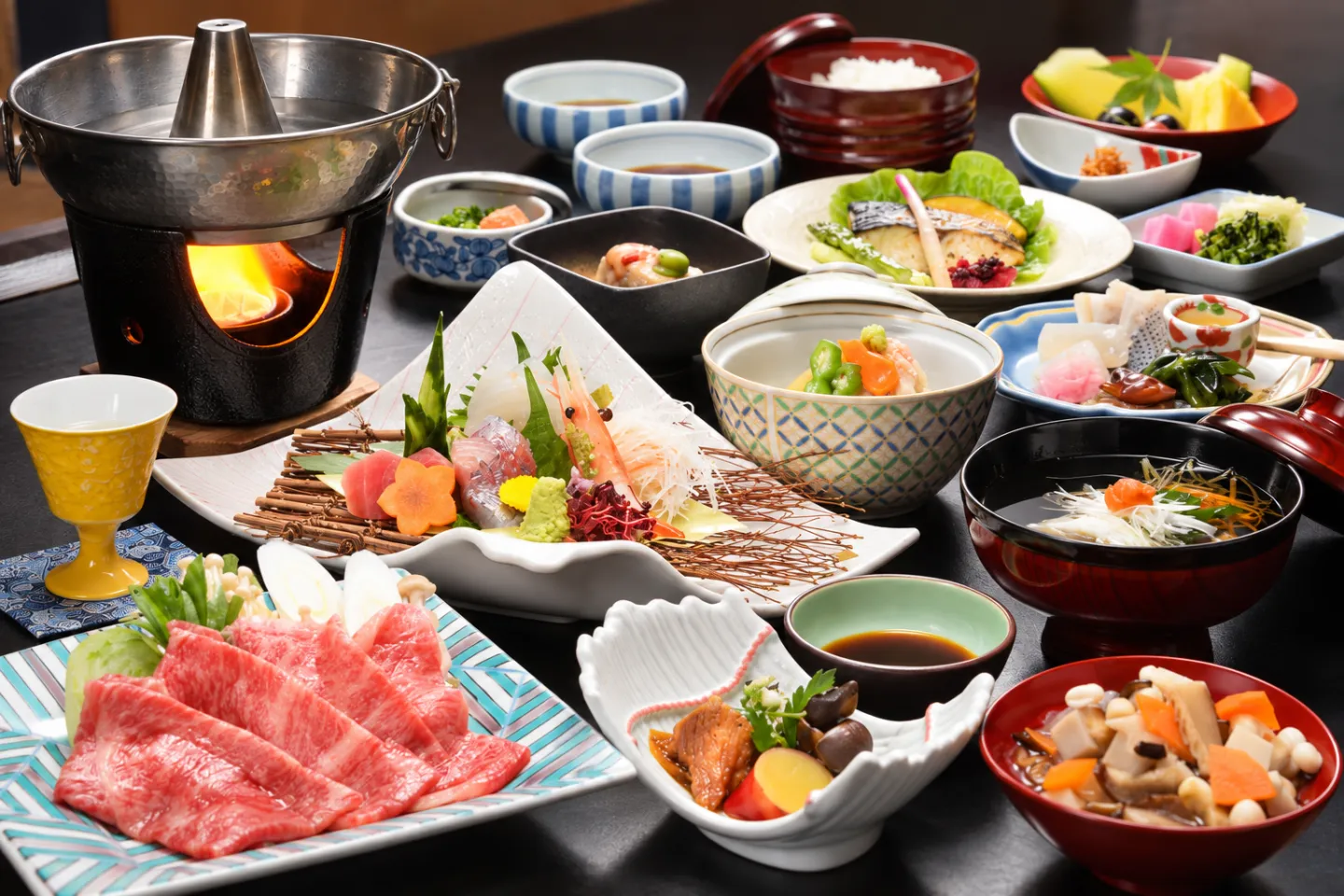 料理旅館今昔亭の季節の会席料理