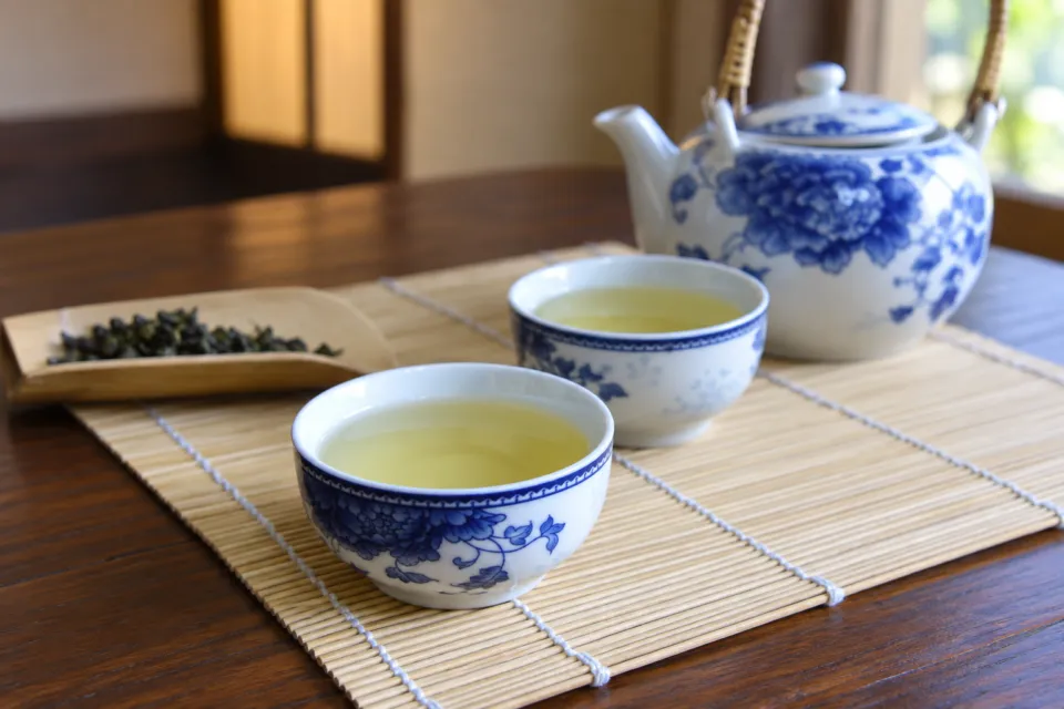 指宿温泉 こらんの湯 錦江楼の客室で味わう知覧茶