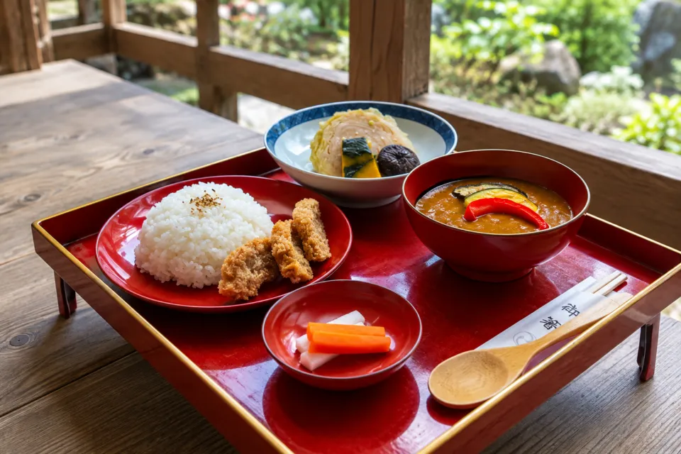 高野山 別格本山 清浄心院の精進カレーの膳