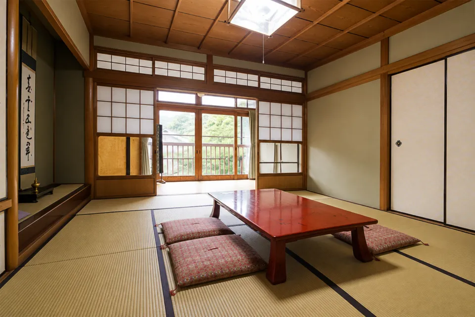 高野山 別格本山 清浄心院の壁区切りの和室