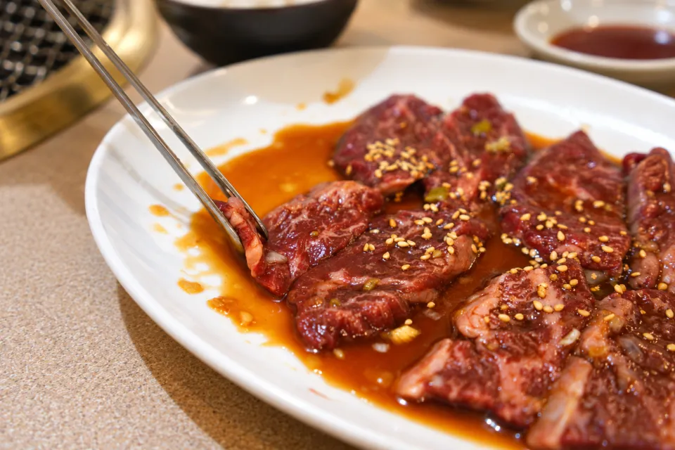 食道楽 松江駅南店のタレで味付けした牛肉