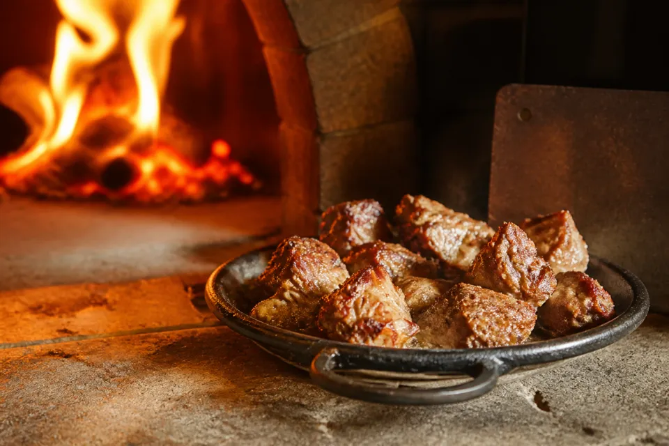 檪の丘の石窯焼きスペアリブ