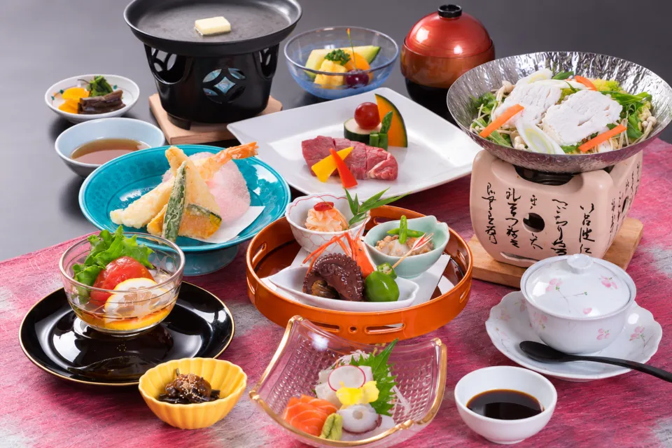 倉敷シーサイドホテルのスタンダード会席の料理例