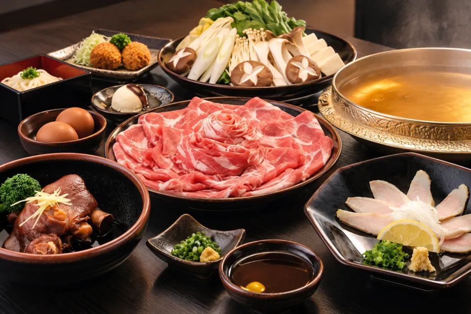 黒豚料理 あぢもりの黒豚コース料理
