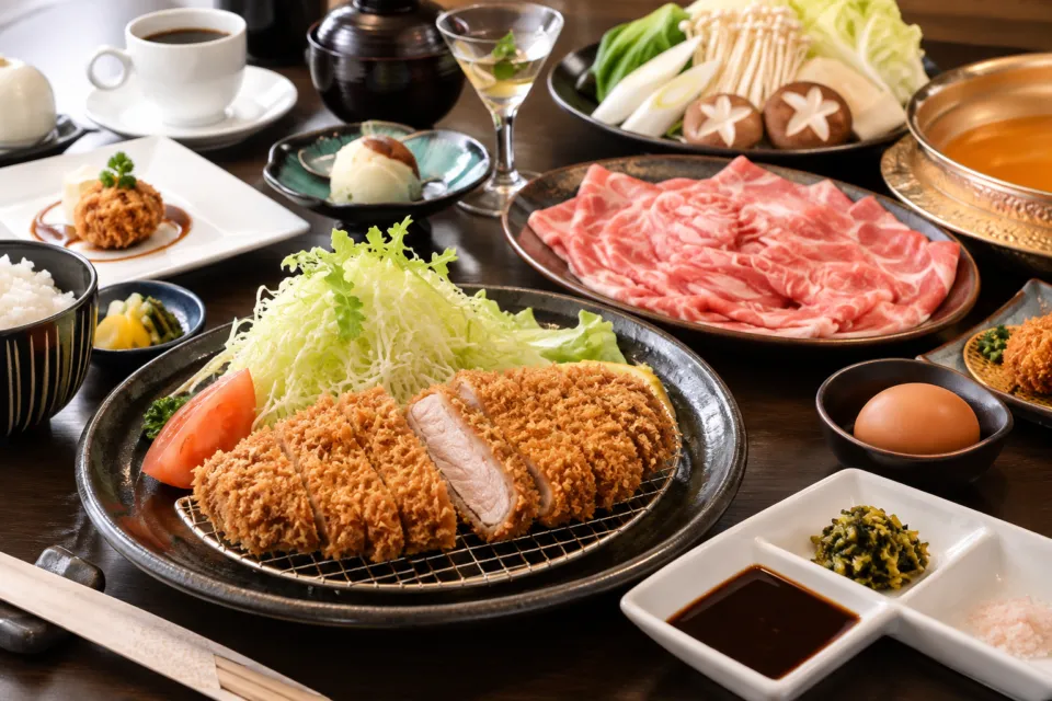 黒豚料理 あぢもりの昼の黒豚料理