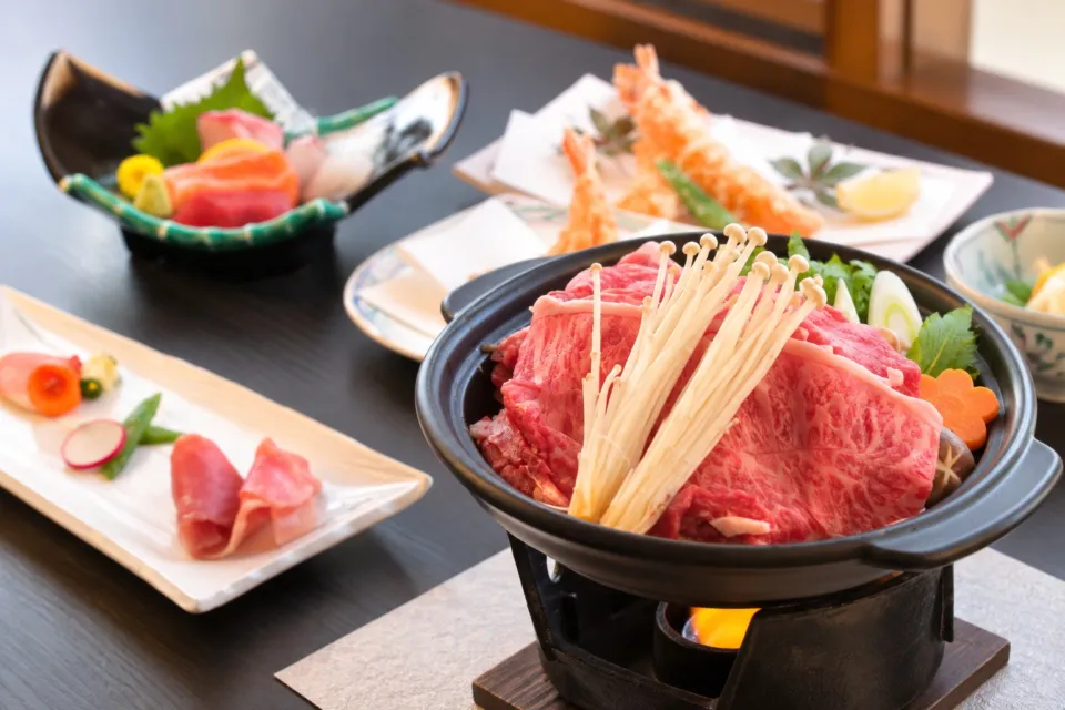京町観光ホテルのすき焼き会席