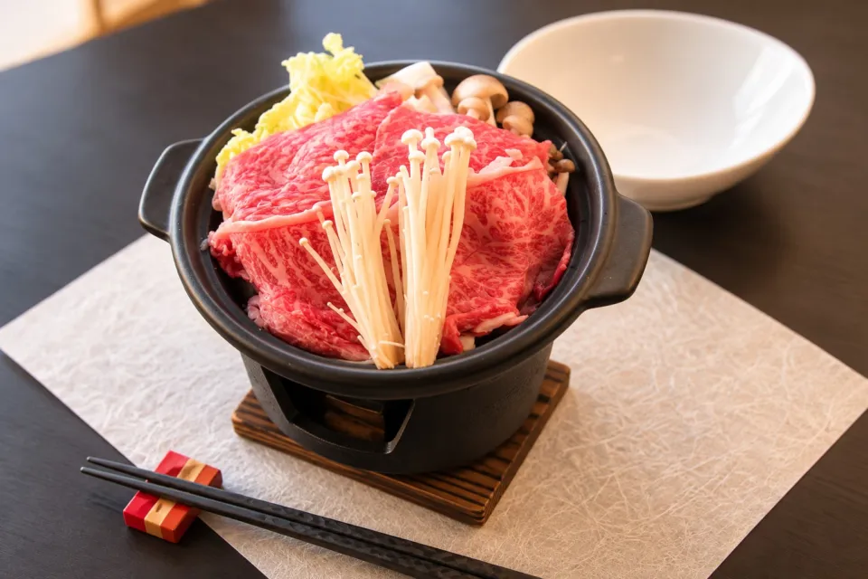 京町観光ホテルのすき焼き鍋