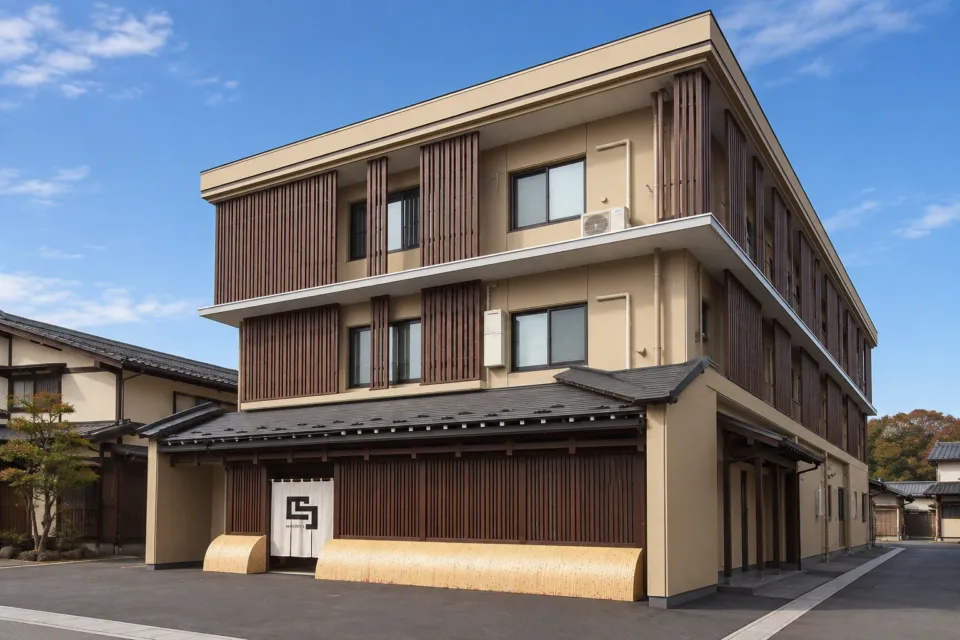 町家ホテル角館の昼の外観