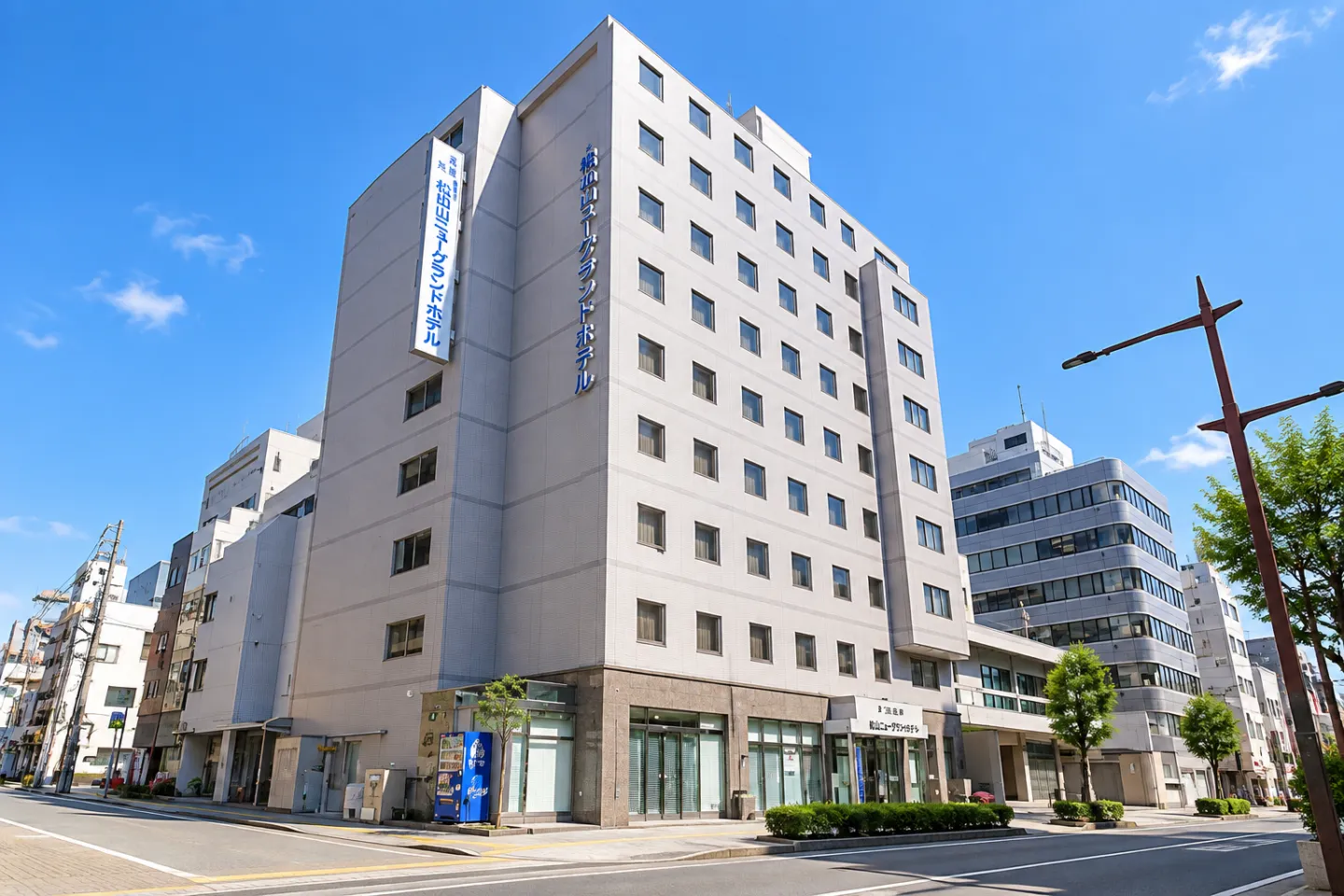 天然温泉 松山ニューグランドホテルの建物全体の外観