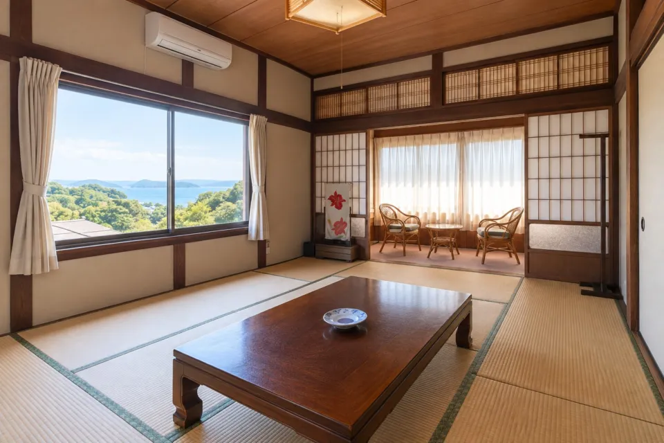 岬観光ホテルの本館和室全景