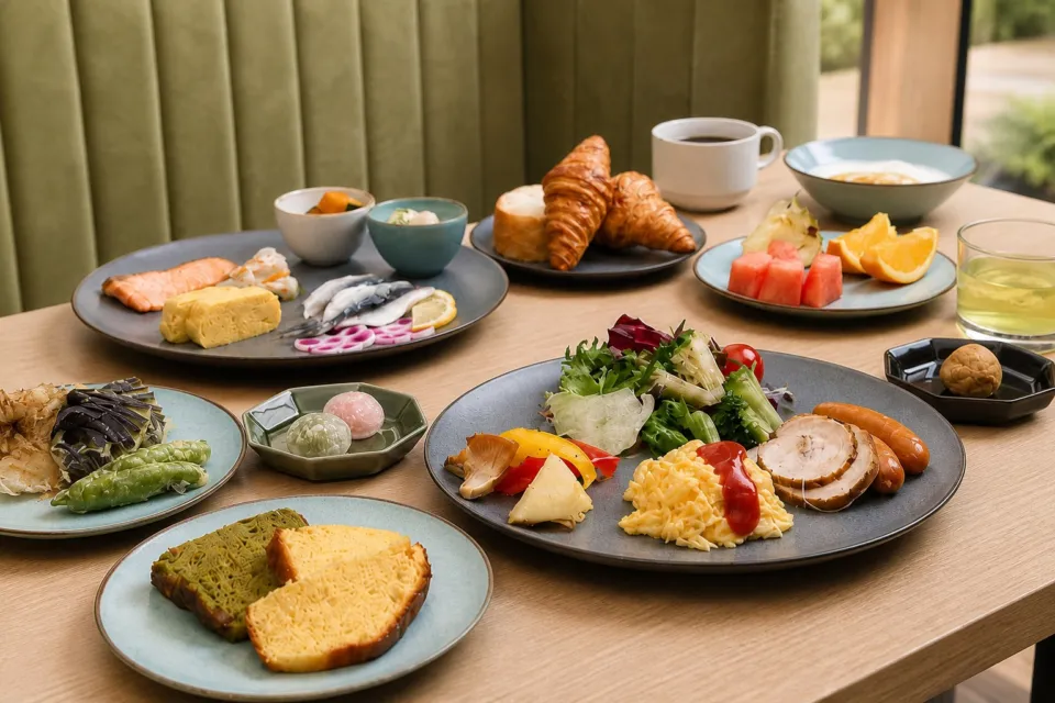 三井ガーデンホテル岡山の和洋朝食ビュッフェの盛り付け例