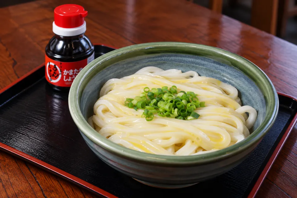本格手打もり家高松本店の釜玉うどん