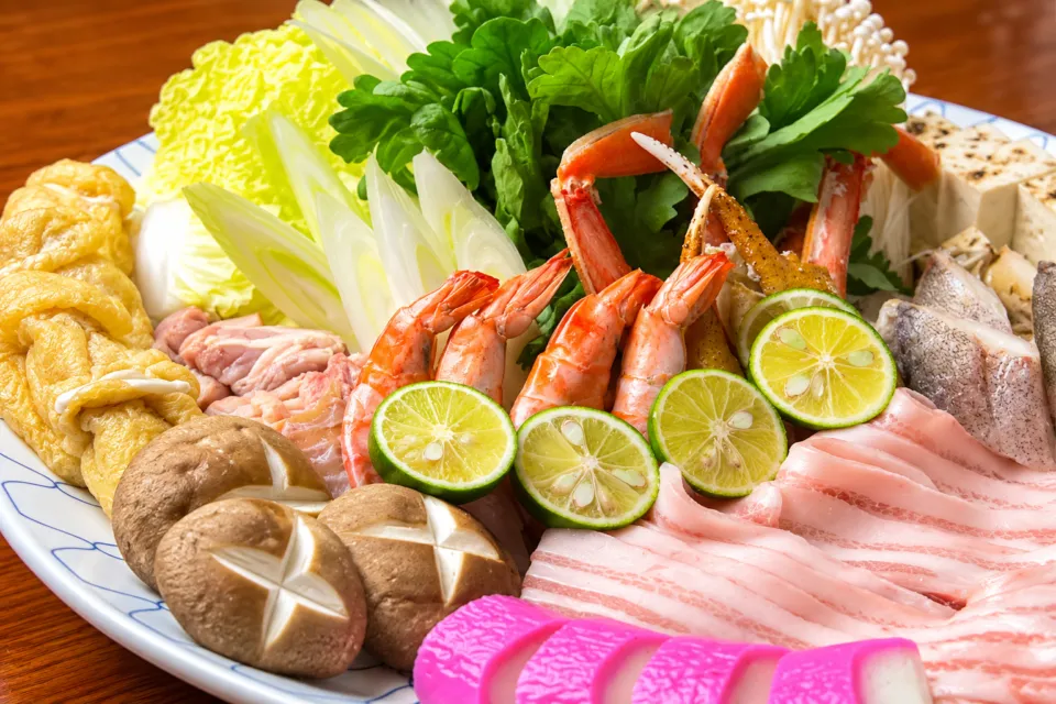 本格手打もり家高松本店のうどんすきの具材