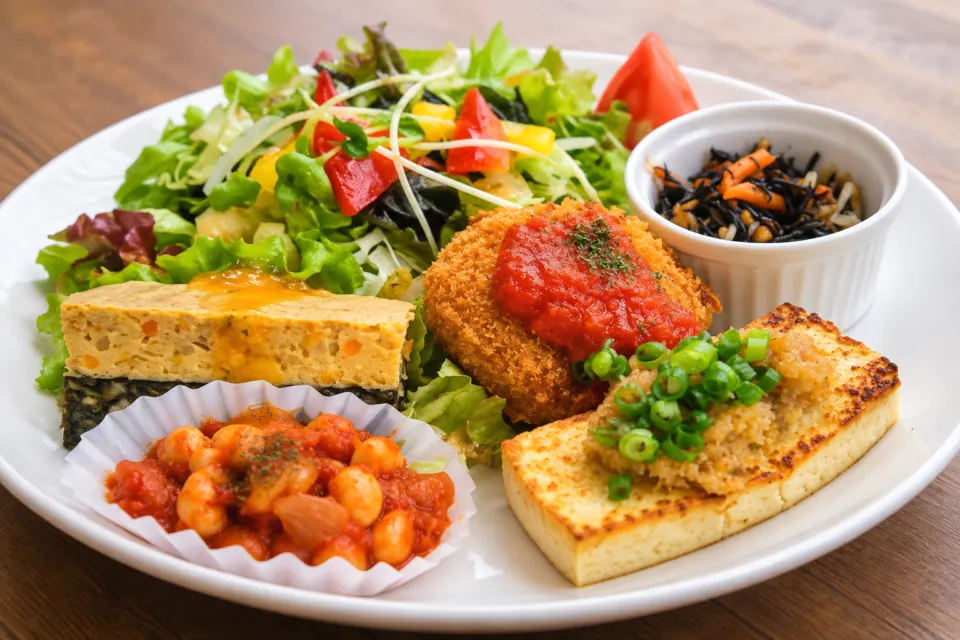 ナチュラルグレースの野菜を中心にした皿料理