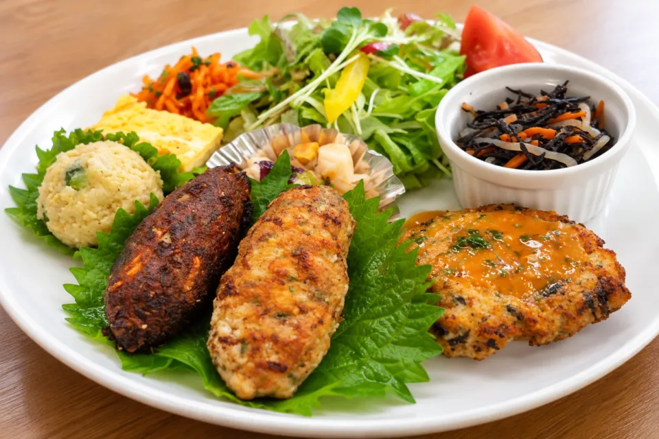 ナチュラルグレースの複数の料理を盛り合わせたプレート