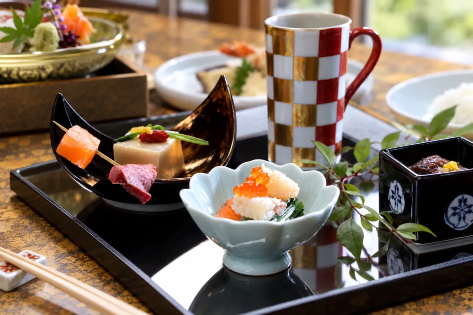 日本料理 ひょうたんやの会席料理の前菜