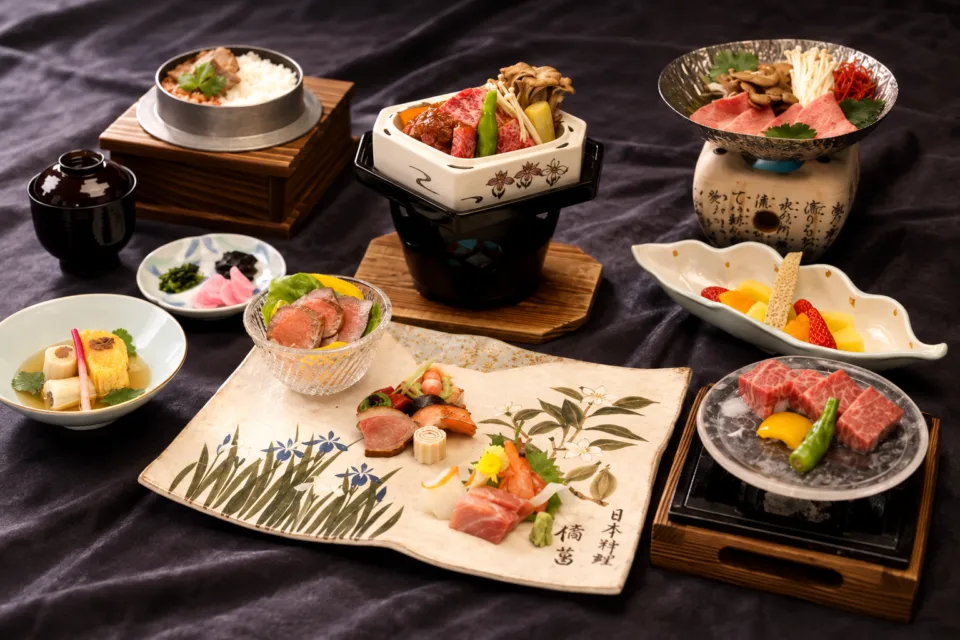 近江ダイニング 橘菖の近江牛極味会席の料理