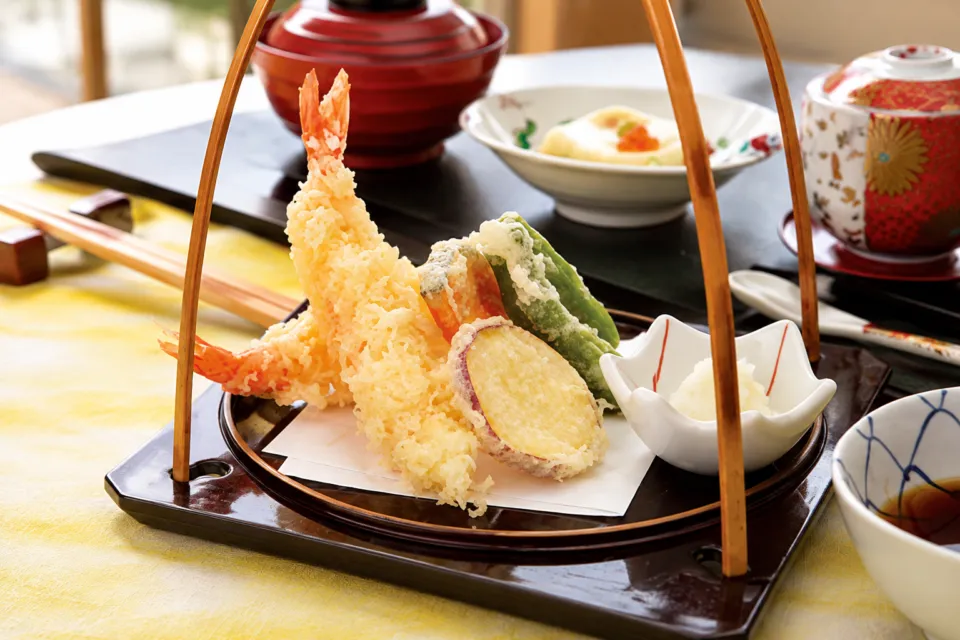 近江肉 こまきちの天然海老と野菜の天ぷら