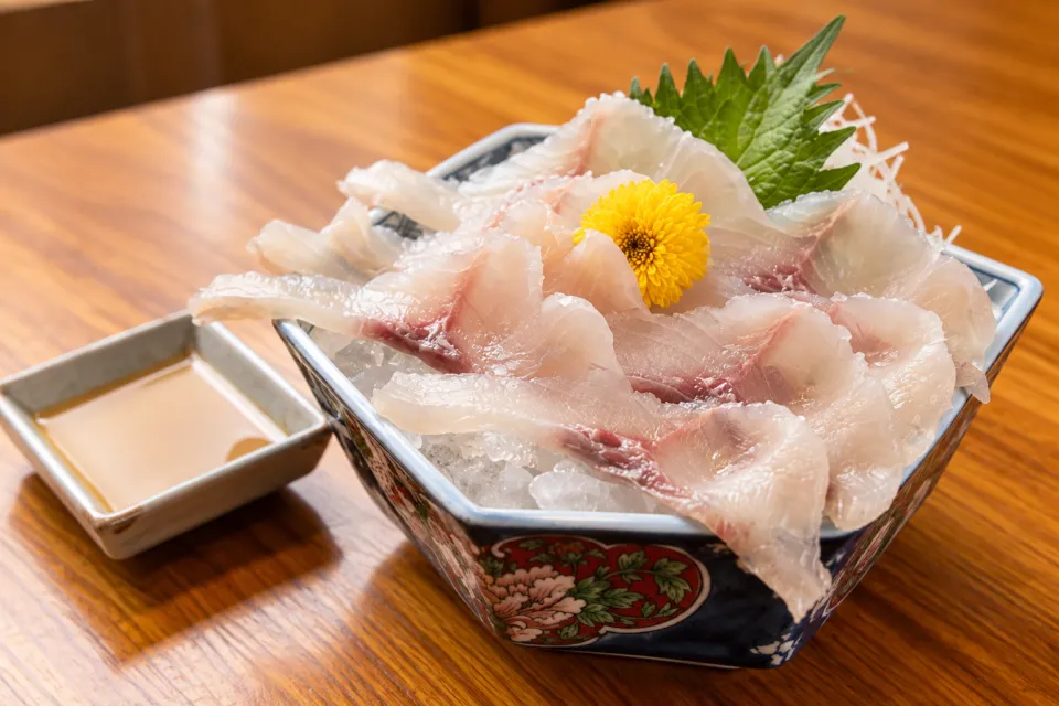 ぽんぽこ亭の川魚の刺身