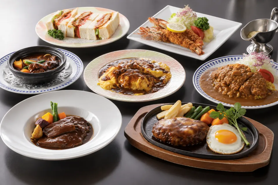 レストランあさひやの洋食盛り合わせ