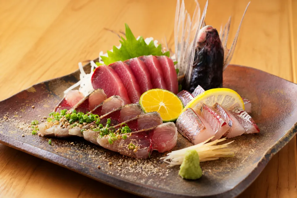 レストラン PANORAMAの刺身三種盛り