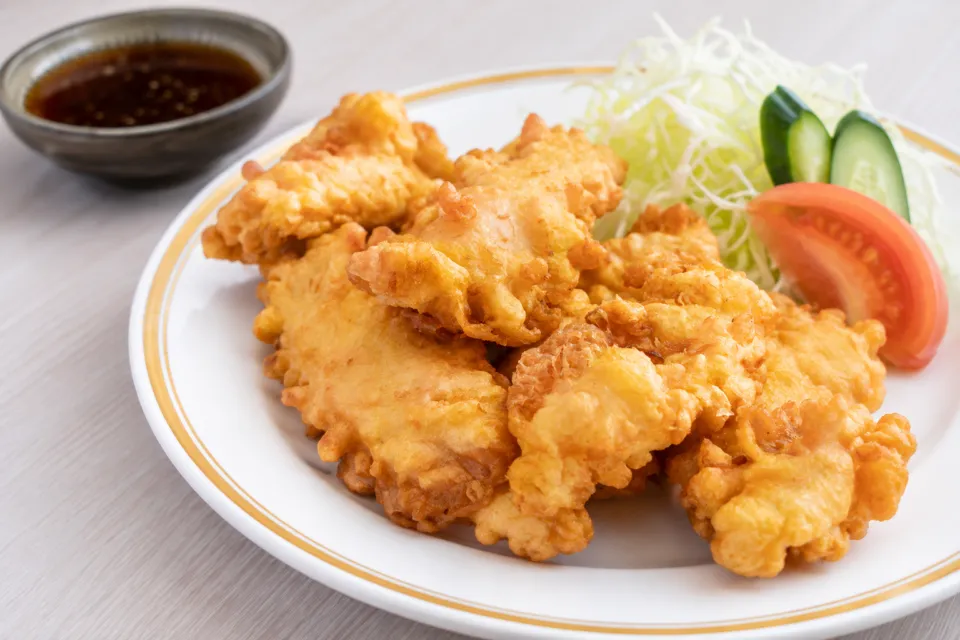 レストランリボンのとり天の盛り合わせ