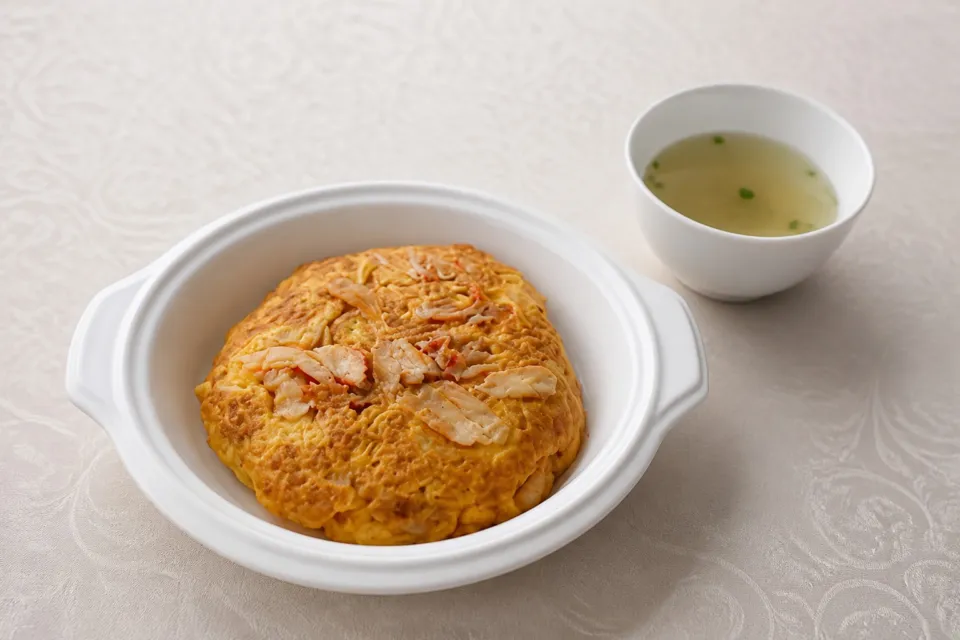 レストラン 東洋軒のカニと玉子の蒸し焼き