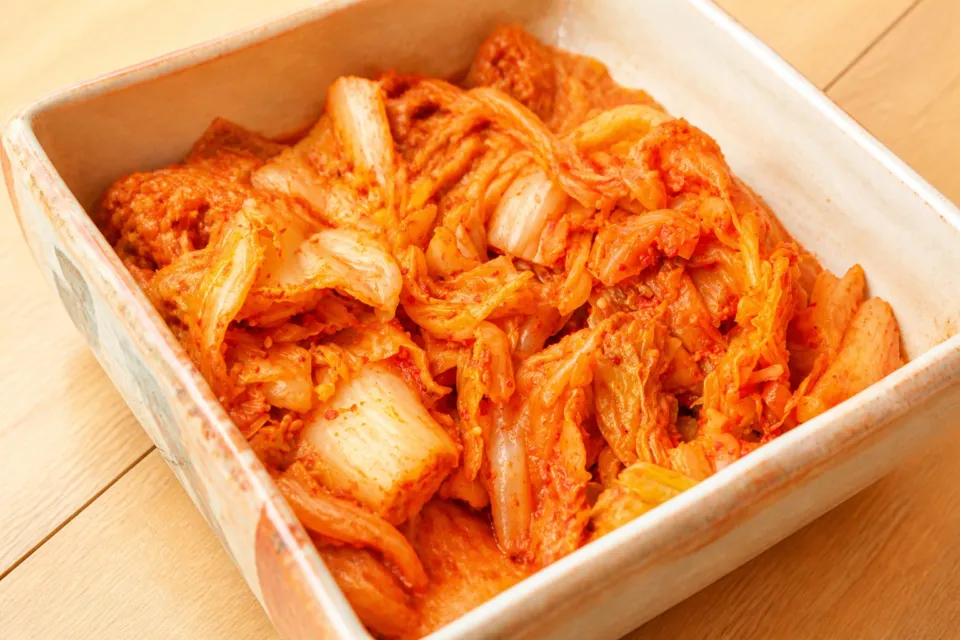 手のべ冷麺専門店 六盛 松原本店の自家製キャベツキムチ