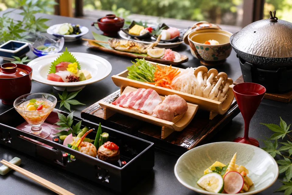 旅行人山荘の花房御膳の和食会席