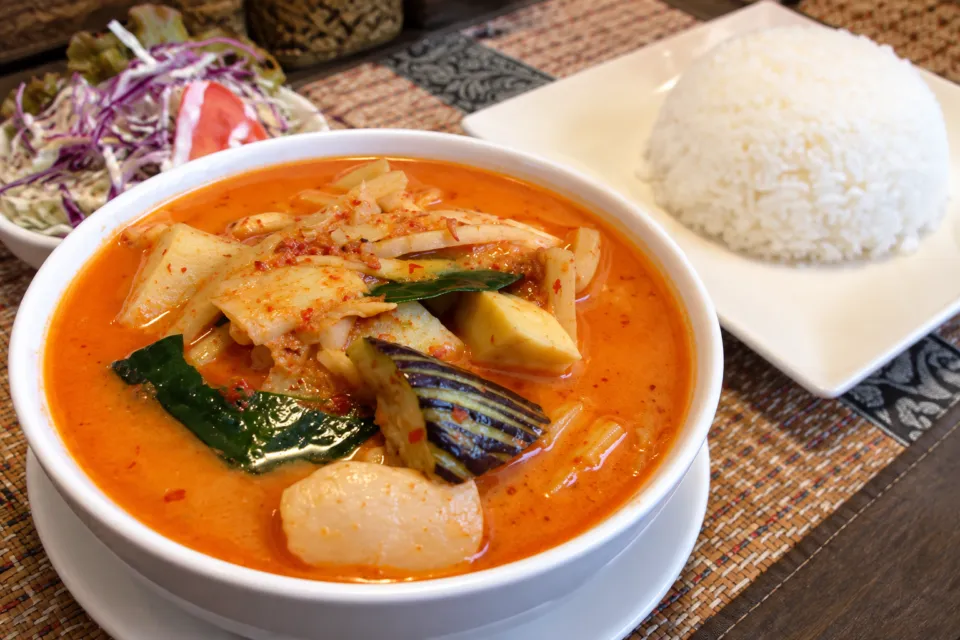 タイレストラン サバイのレッドカレーとご飯