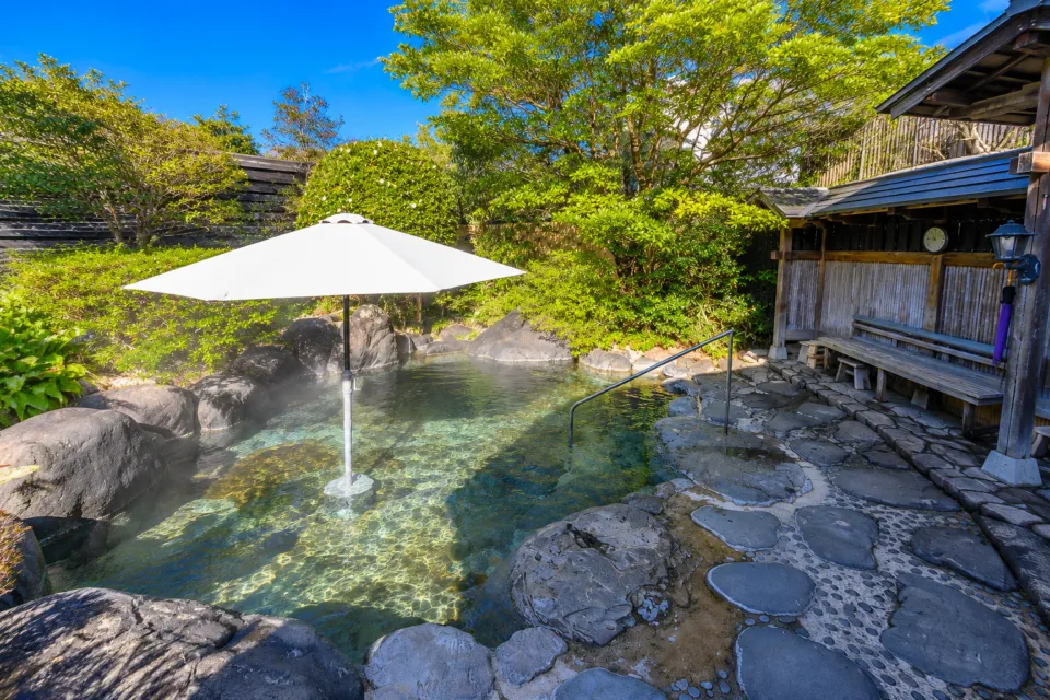 国民宿舎 山紫苑の庭園露天風呂