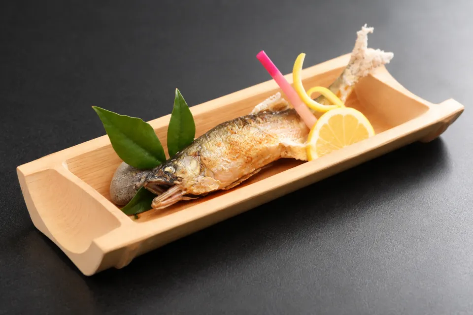 ホテル星羅四万十の鮎の塩焼き
