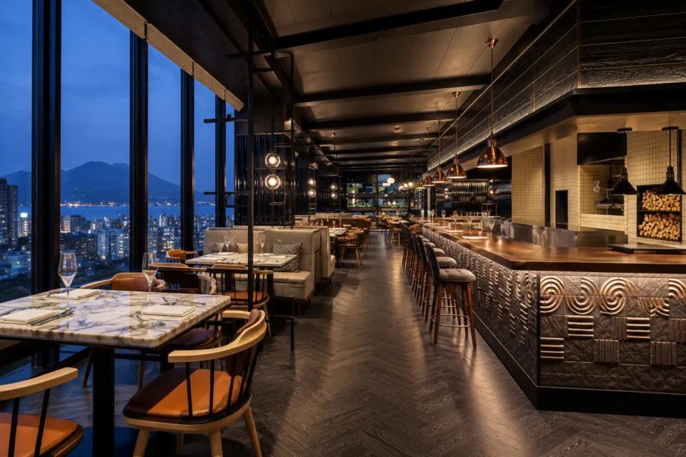 シェラトン鹿児島のFLYING HOG GRILLの店内