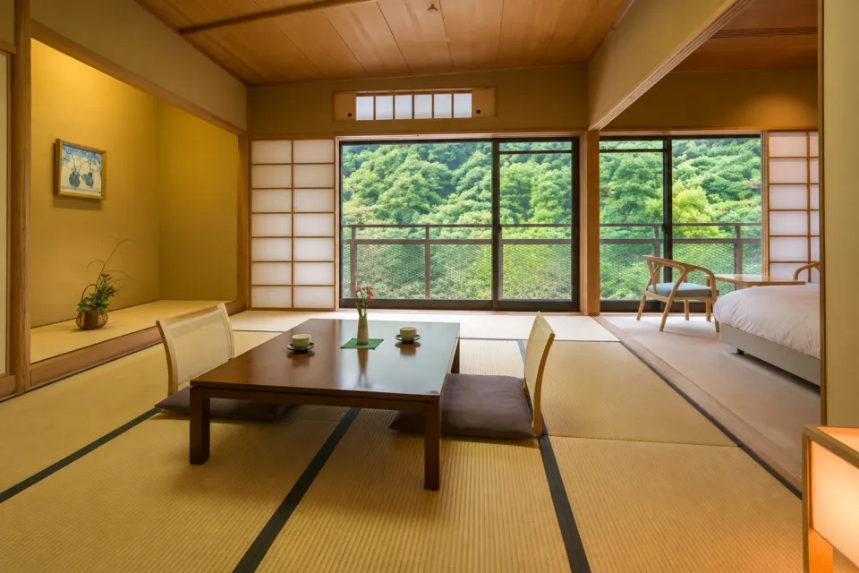 椎葉山荘のTYPE 1Wの和洋室