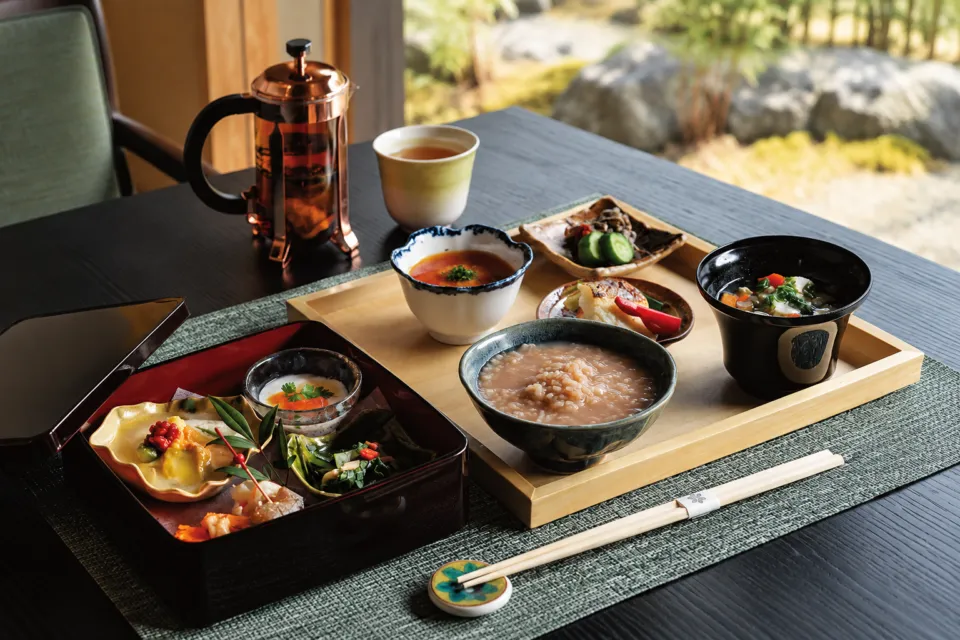 紫翠 ラグジュアリーコレクションホテル 奈良の朝食の料理