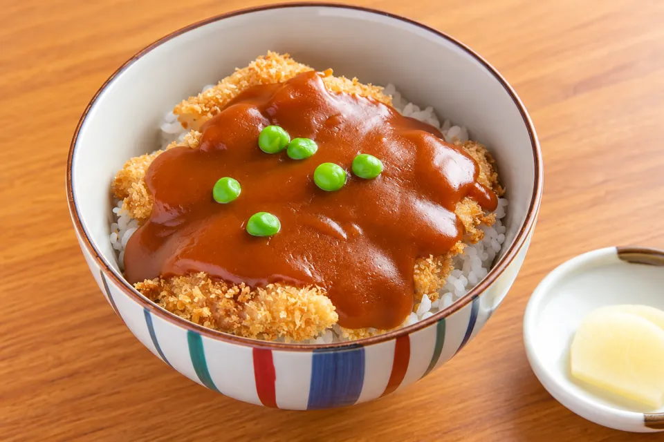 食堂やまとのドビソースをかけたカツ丼