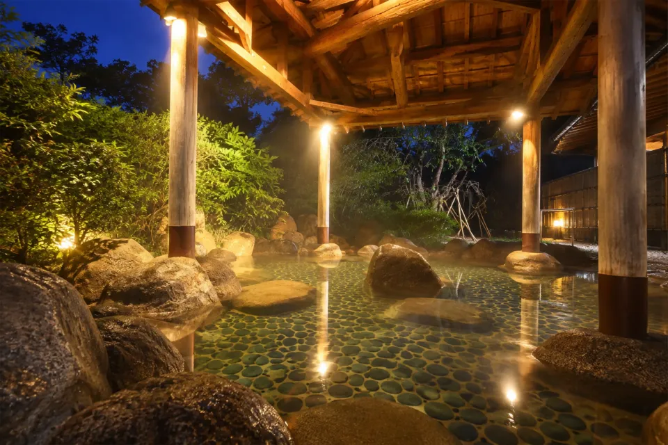 天宿の杜 桂月の夜の露天風呂